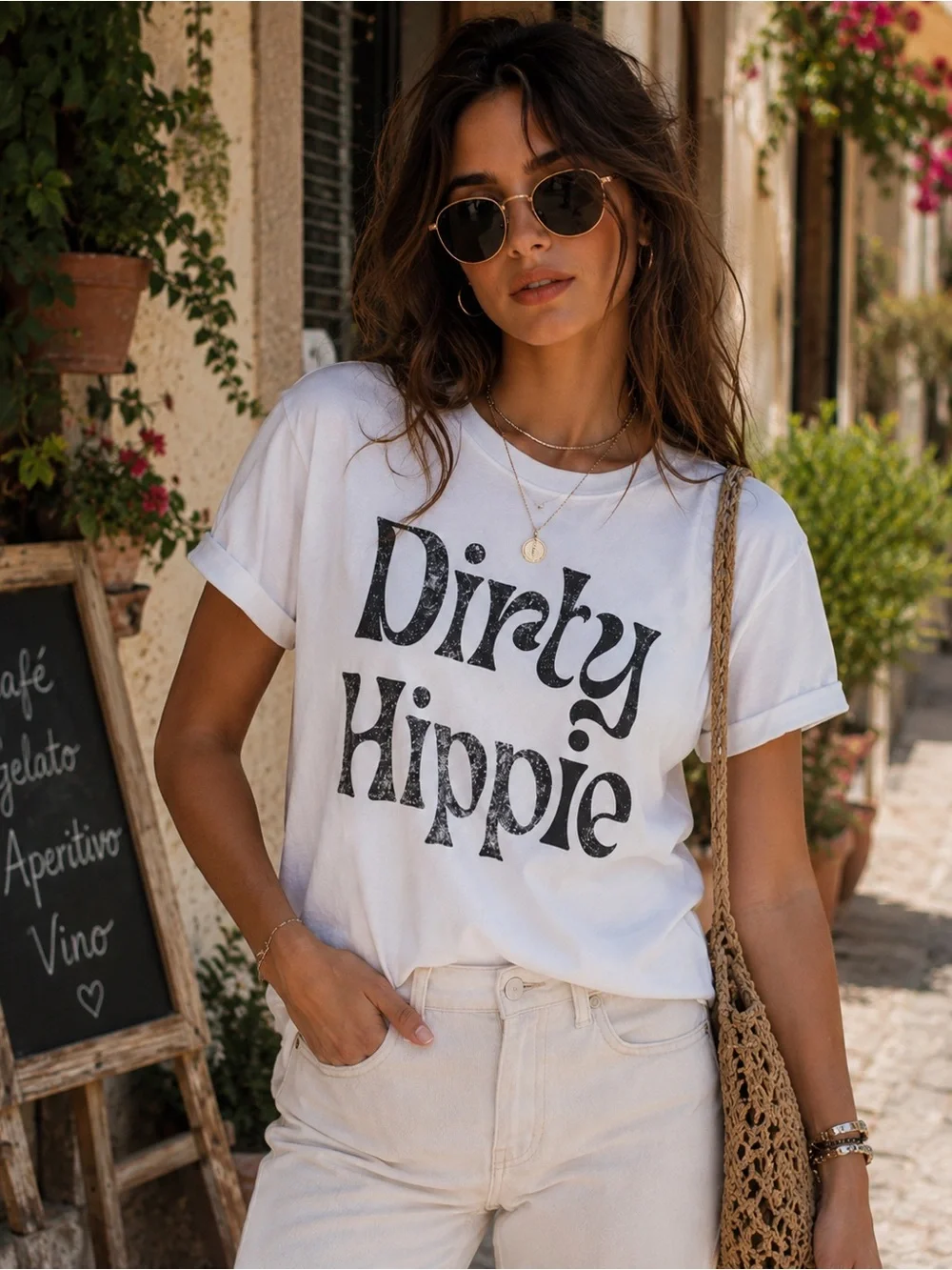 Dirty Hippie Graphic Tee ☮️ ☀️ - Picture 1 of 2